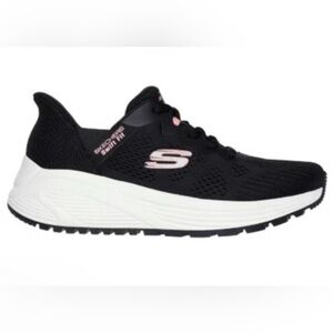 Skechers Women's Hands Free Swift Fit Athletic Mesh Sneaker 6.5 Black & Pink New
